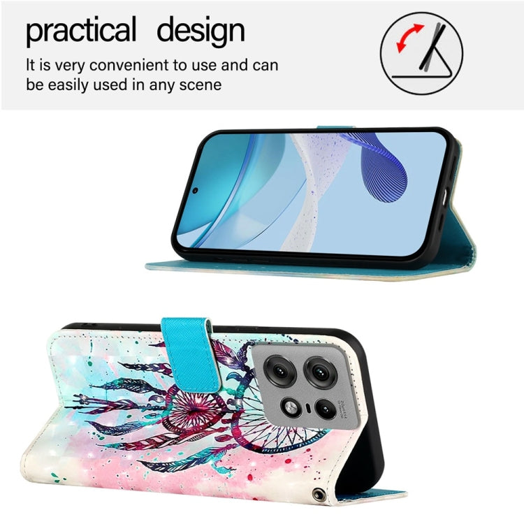 For Motorola Edge 50 Pro 3D Painting Horizontal Flip Leather Phone Case