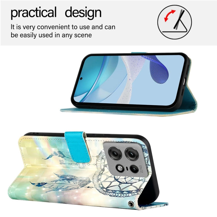For Motorola Edge 50 Pro 3D Painting Horizontal Flip Leather Phone Case