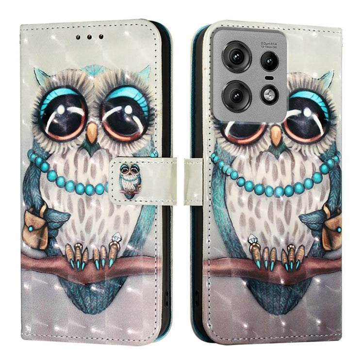 For Motorola Edge 50 Pro 3D Painting Horizontal Flip Leather Phone Case