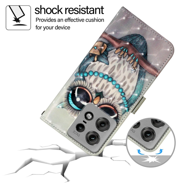 For Motorola Edge 50 Pro 3D Painting Horizontal Flip Leather Phone Case