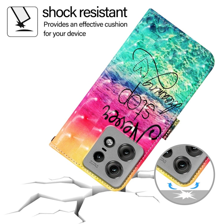 For Motorola Edge 50 Pro 3D Painting Horizontal Flip Leather Phone Case