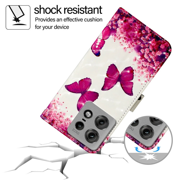 For Motorola Edge 50 Pro 3D Painting Horizontal Flip Leather Phone Case