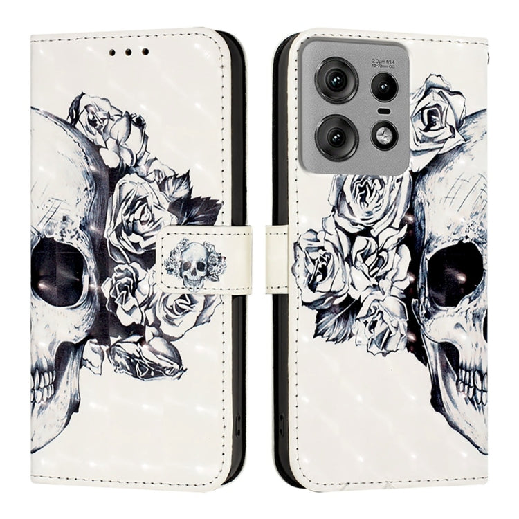 For Motorola Edge 50 Pro 3D Painting Horizontal Flip Leather Phone Case