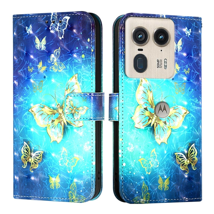 For Motorola Edge 50 Ultra 3D Painting Horizontal Flip Leather Phone Case