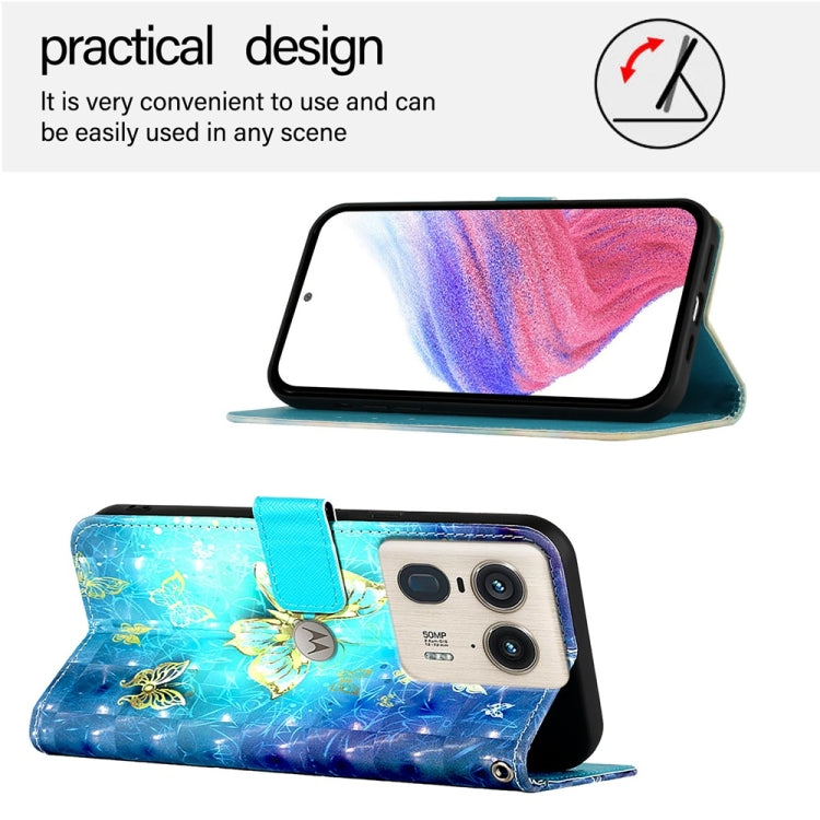 For Motorola Edge 50 Ultra 3D Painting Horizontal Flip Leather Phone Case