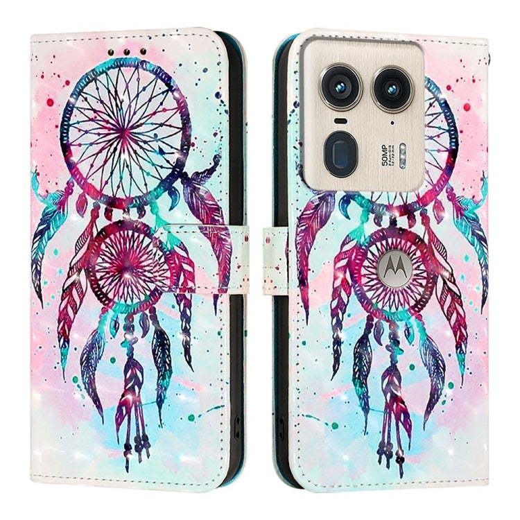 For Motorola Edge 50 Ultra 3D Painting Horizontal Flip Leather Phone Case