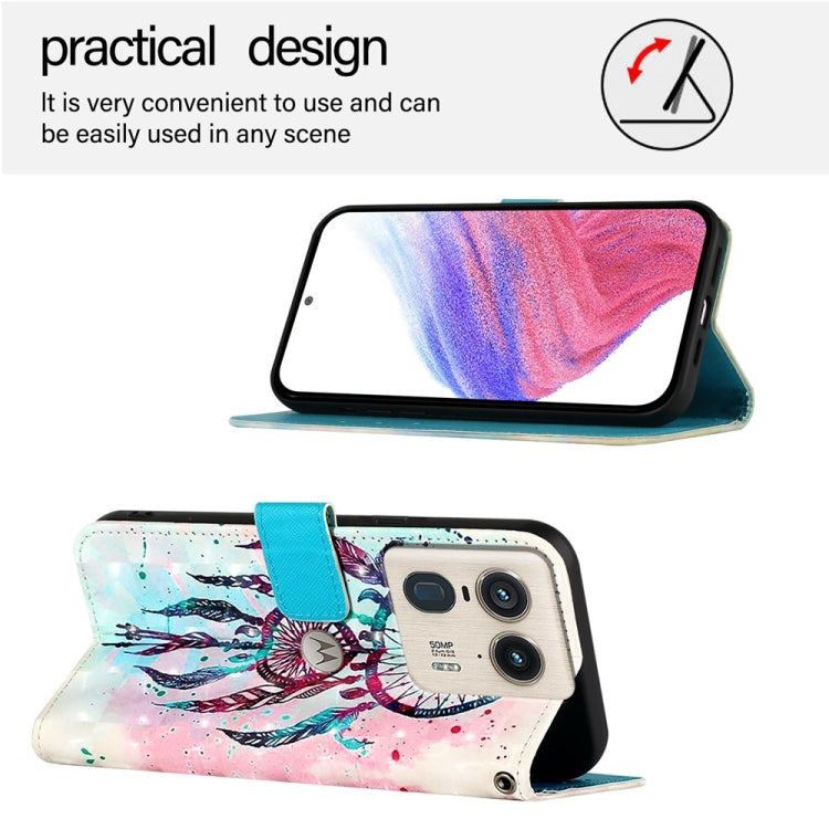For Motorola Edge 50 Ultra 3D Painting Horizontal Flip Leather Phone Case