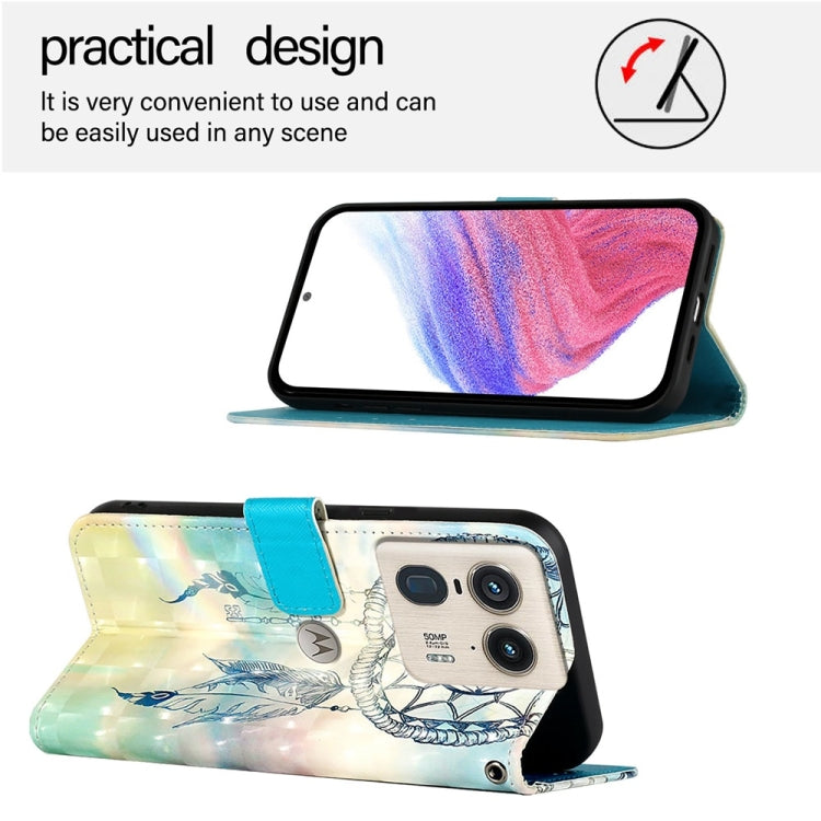 For Motorola Edge 50 Ultra 3D Painting Horizontal Flip Leather Phone Case