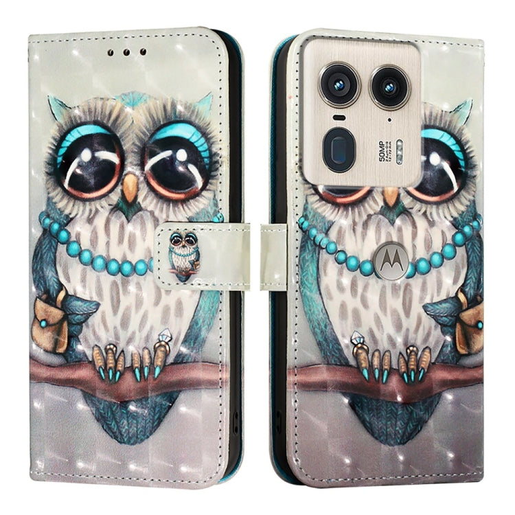For Motorola Edge 50 Ultra 3D Painting Horizontal Flip Leather Phone Case