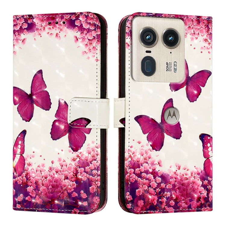 For Motorola Edge 50 Ultra 3D Painting Horizontal Flip Leather Phone Case