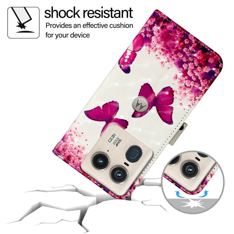 For Motorola Edge 50 Ultra 3D Painting Horizontal Flip Leather Phone Case