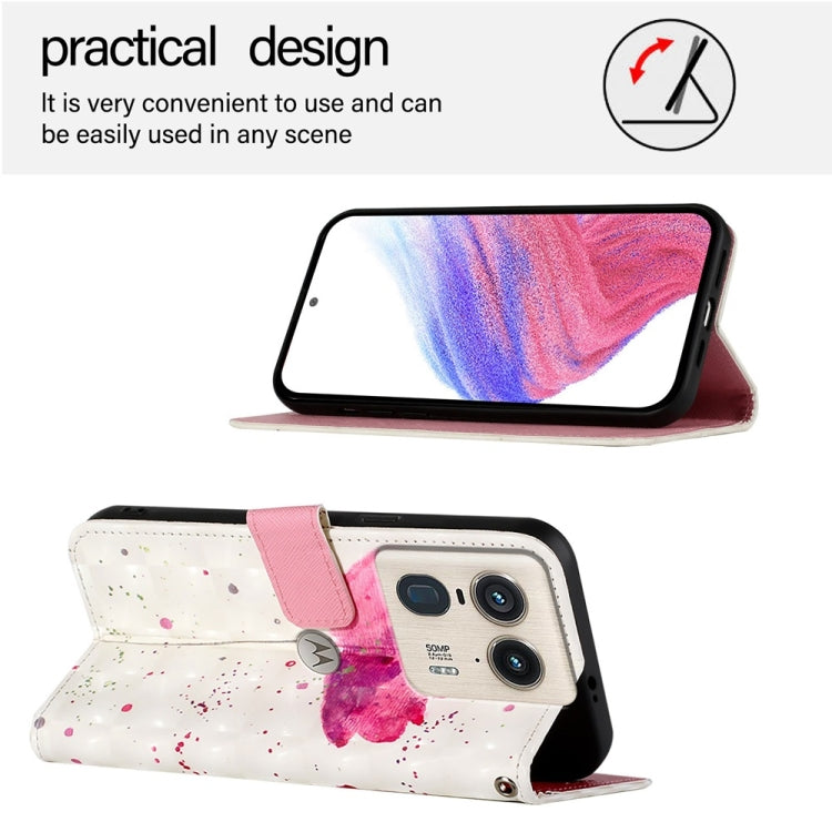 For Motorola Edge 50 Ultra 3D Painting Horizontal Flip Leather Phone Case