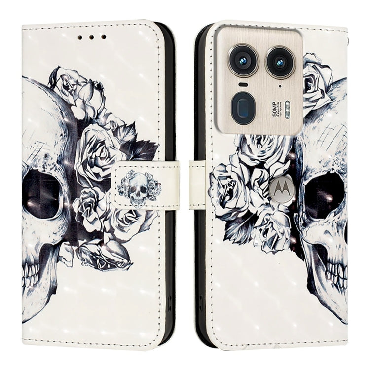 For Motorola Edge 50 Ultra 3D Painting Horizontal Flip Leather Phone Case