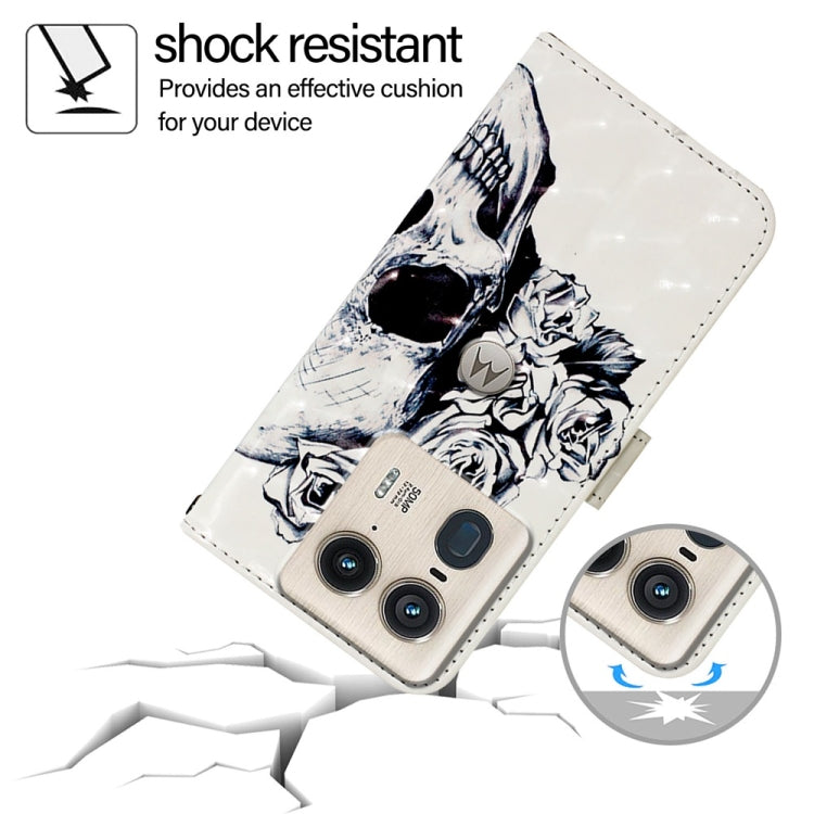 For Motorola Edge 50 Ultra 3D Painting Horizontal Flip Leather Phone Case