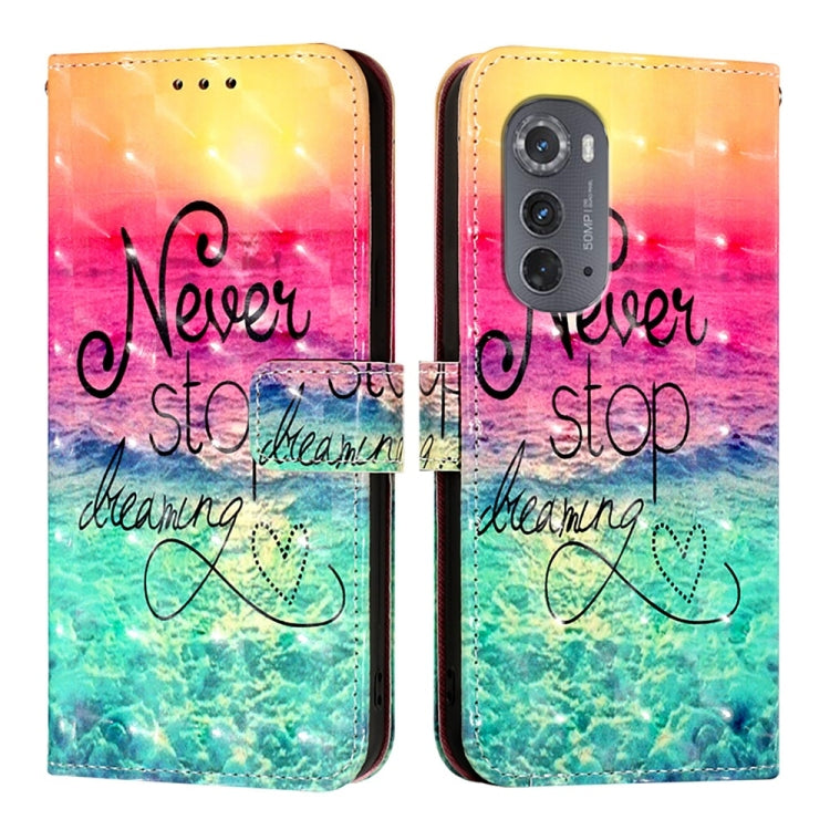 For Motorola Edge 2022 / Edge 5G UW 2022 3D Painting Horizontal Flip Leather Phone Case