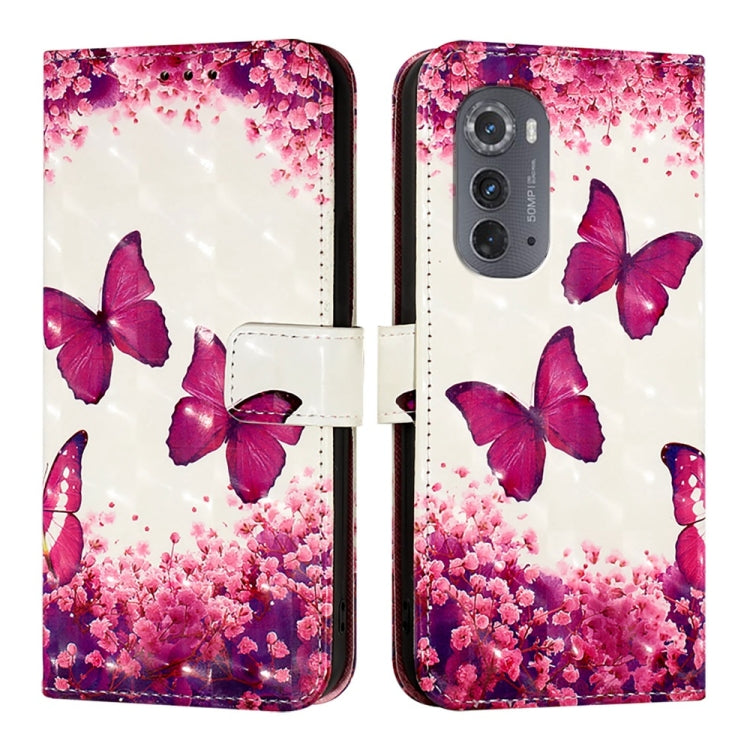 For Motorola Edge 2022 / Edge 5G UW 2022 3D Painting Horizontal Flip Leather Phone Case