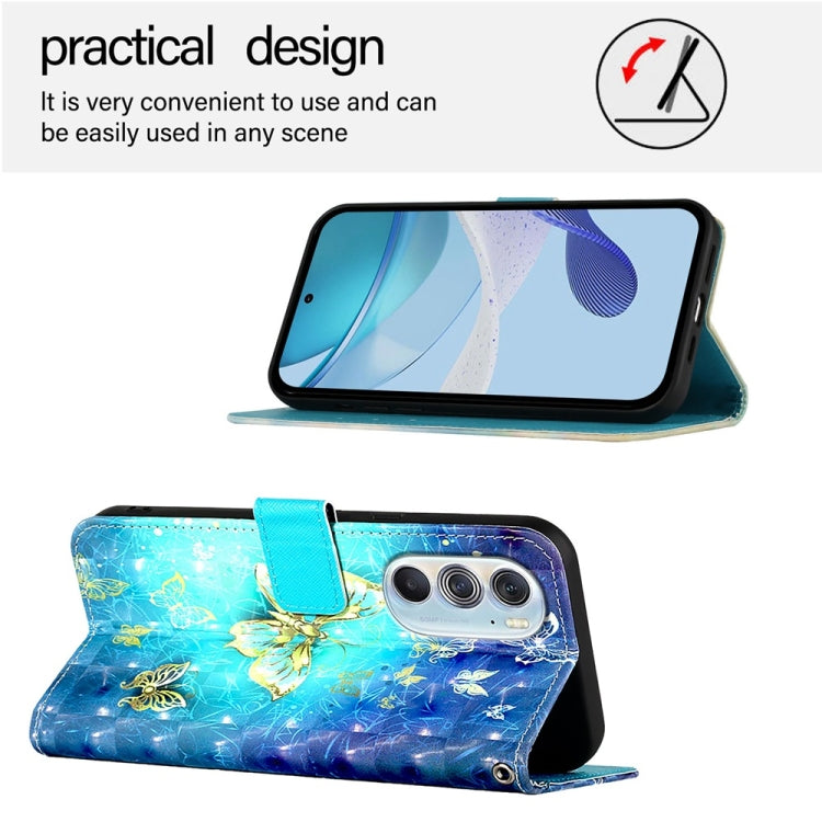 For Motorola Edge X30 / Edge 30 Pro 3D Painting Horizontal Flip Leather Phone Case
