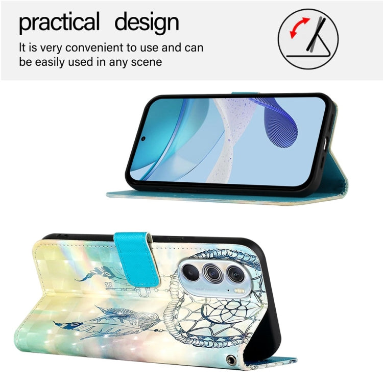 For Motorola Edge X30 / Edge 30 Pro 3D Painting Horizontal Flip Leather Phone Case