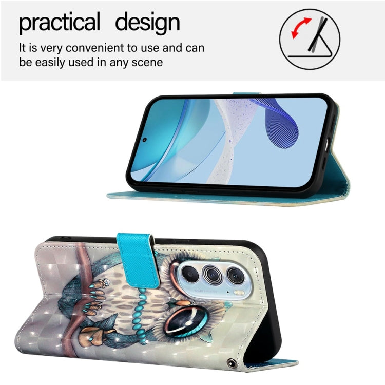 For Motorola Edge X30 / Edge 30 Pro 3D Painting Horizontal Flip Leather Phone Case