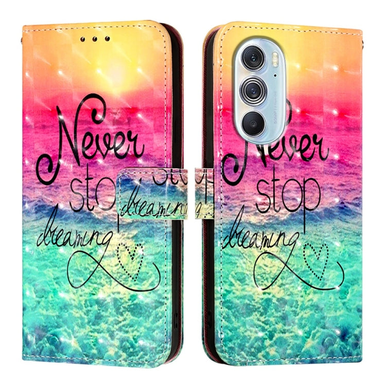 For Motorola Edge X30 / Edge 30 Pro 3D Painting Horizontal Flip Leather Phone Case