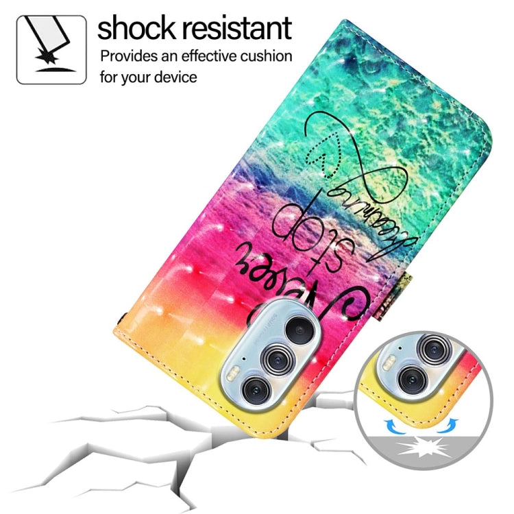 For Motorola Edge X30 / Edge 30 Pro 3D Painting Horizontal Flip Leather Phone Case
