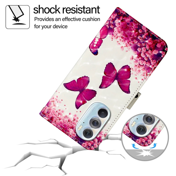 For Motorola Edge X30 / Edge 30 Pro 3D Painting Horizontal Flip Leather Phone Case