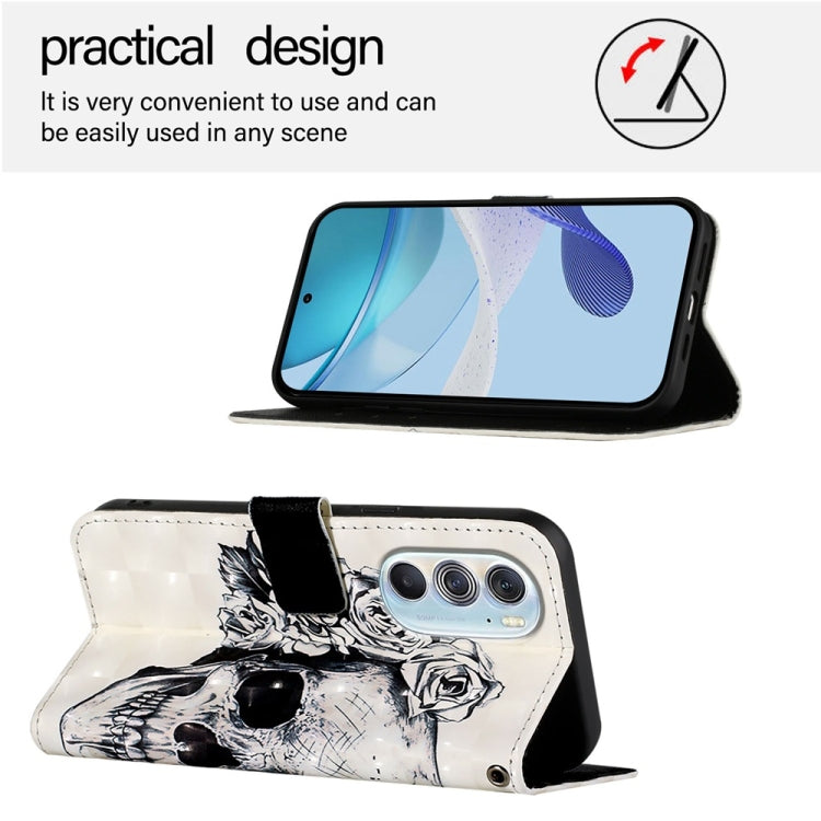 For Motorola Edge X30 / Edge 30 Pro 3D Painting Horizontal Flip Leather Phone Case
