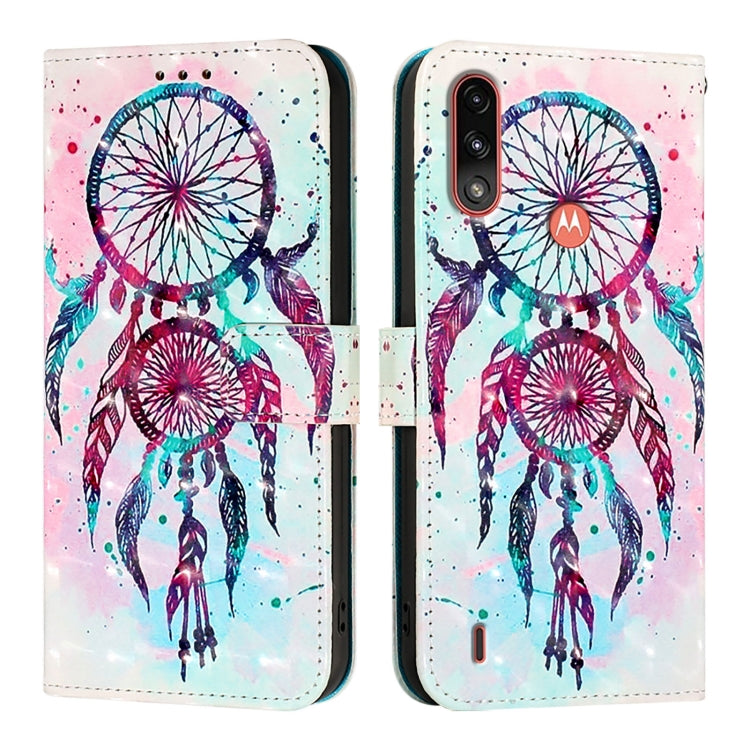 For Motorola Moto E7 Power 3D Painting Horizontal Flip Leather Phone Case