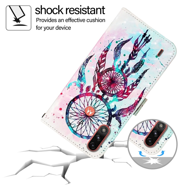 For Motorola Moto E7 Power 3D Painting Horizontal Flip Leather Phone Case