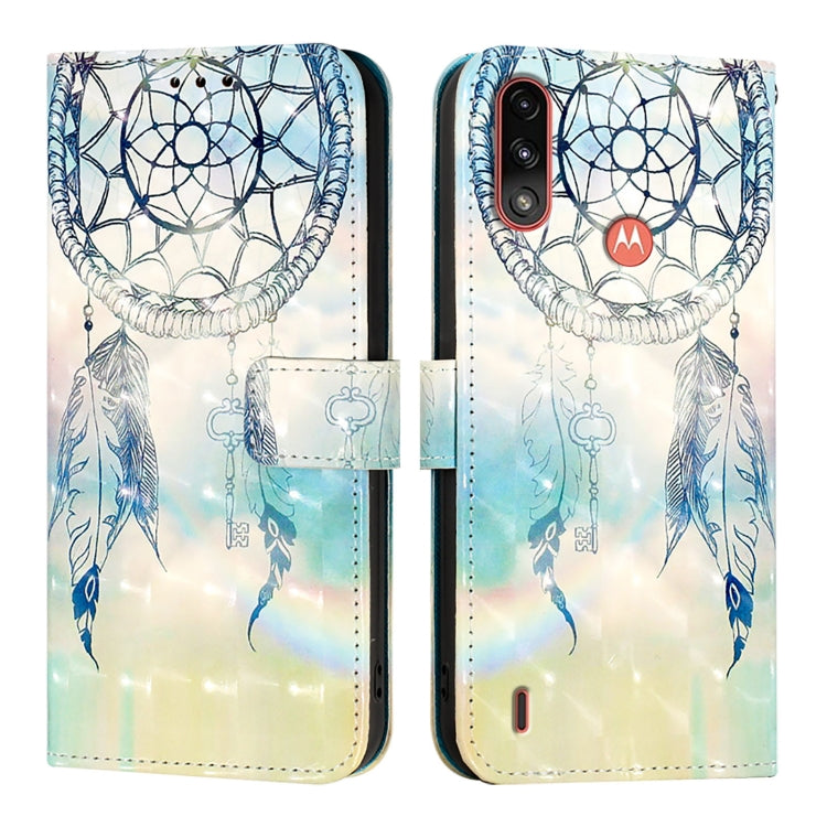 For Motorola Moto E7 Power 3D Painting Horizontal Flip Leather Phone Case