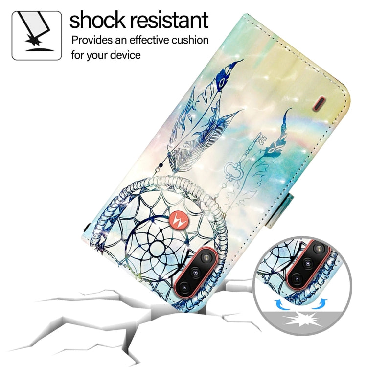 For Motorola Moto E7 Power 3D Painting Horizontal Flip Leather Phone Case