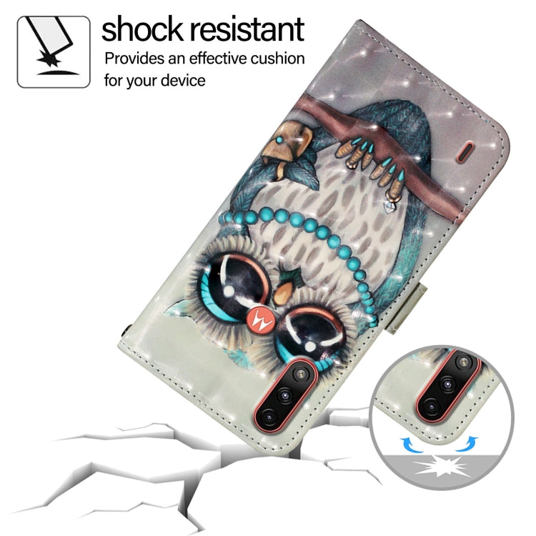 For Motorola Moto E7 Power 3D Painting Horizontal Flip Leather Phone Case