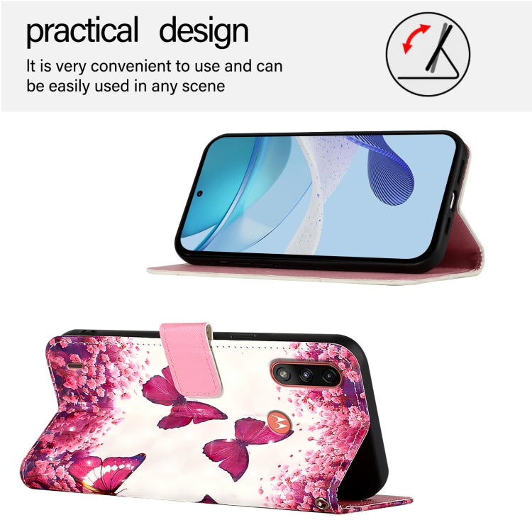 For Motorola Moto E7 Power 3D Painting Horizontal Flip Leather Phone Case
