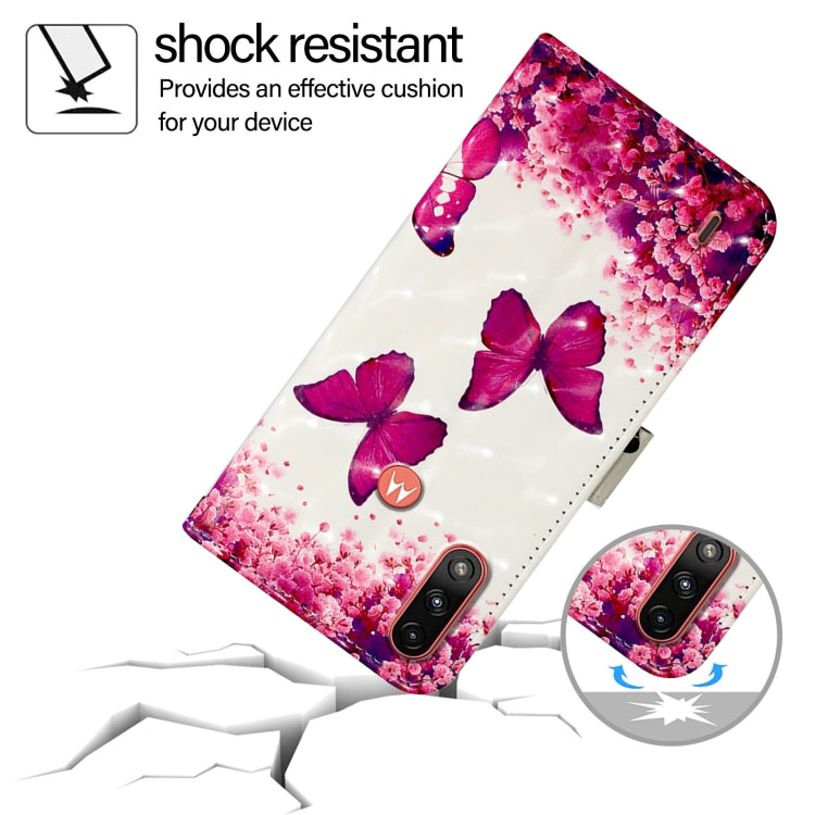 For Motorola Moto E7 Power 3D Painting Horizontal Flip Leather Phone Case
