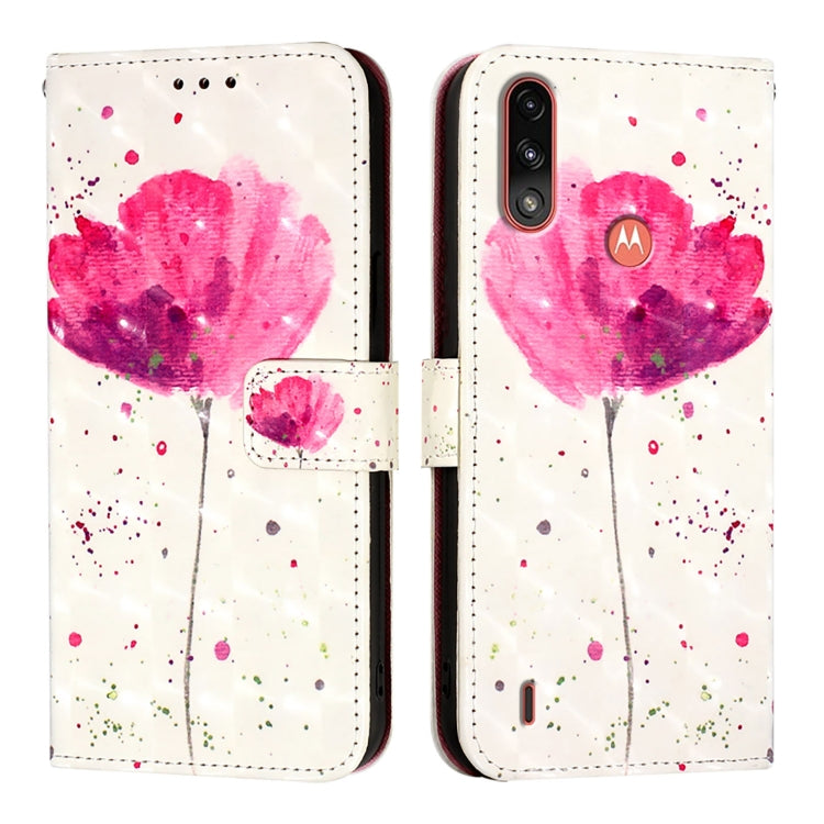 For Motorola Moto E7 Power 3D Painting Horizontal Flip Leather Phone Case