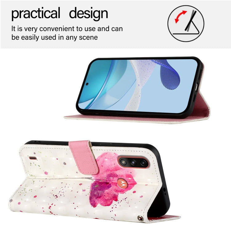 For Motorola Moto E7 Power 3D Painting Horizontal Flip Leather Phone Case