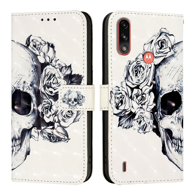 For Motorola Moto E7 Power 3D Painting Horizontal Flip Leather Phone Case