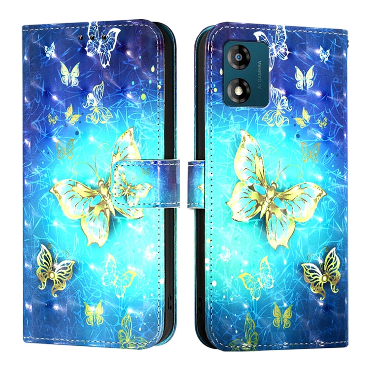 For Motorola Moto E13 3D Painting Horizontal Flip Leather Phone Case