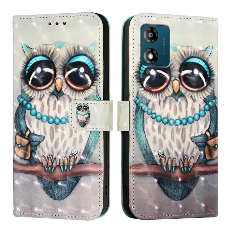 For Motorola Moto E13 3D Painting Horizontal Flip Leather Phone Case