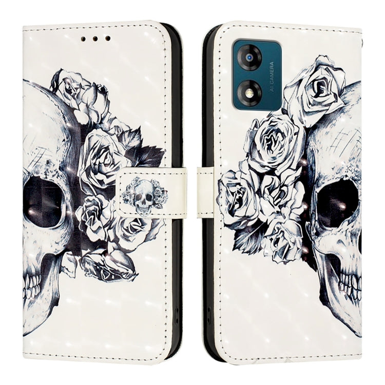 For Motorola Moto E13 3D Painting Horizontal Flip Leather Phone Case