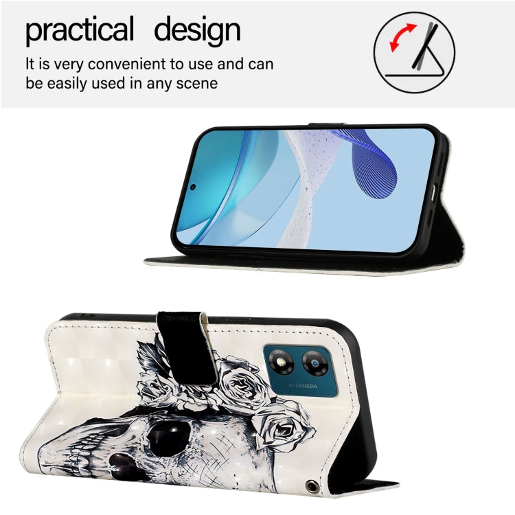 For Motorola Moto E13 3D Painting Horizontal Flip Leather Phone Case