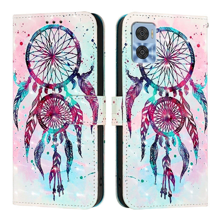 For Motorola Moto E22 / Moto E22i 3D Painting Horizontal Flip Leather Phone Case