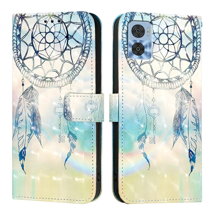 For Motorola Moto E22 / Moto E22i 3D Painting Horizontal Flip Leather Phone Case