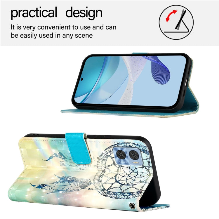 For Motorola Moto E22 / Moto E22i 3D Painting Horizontal Flip Leather Phone Case