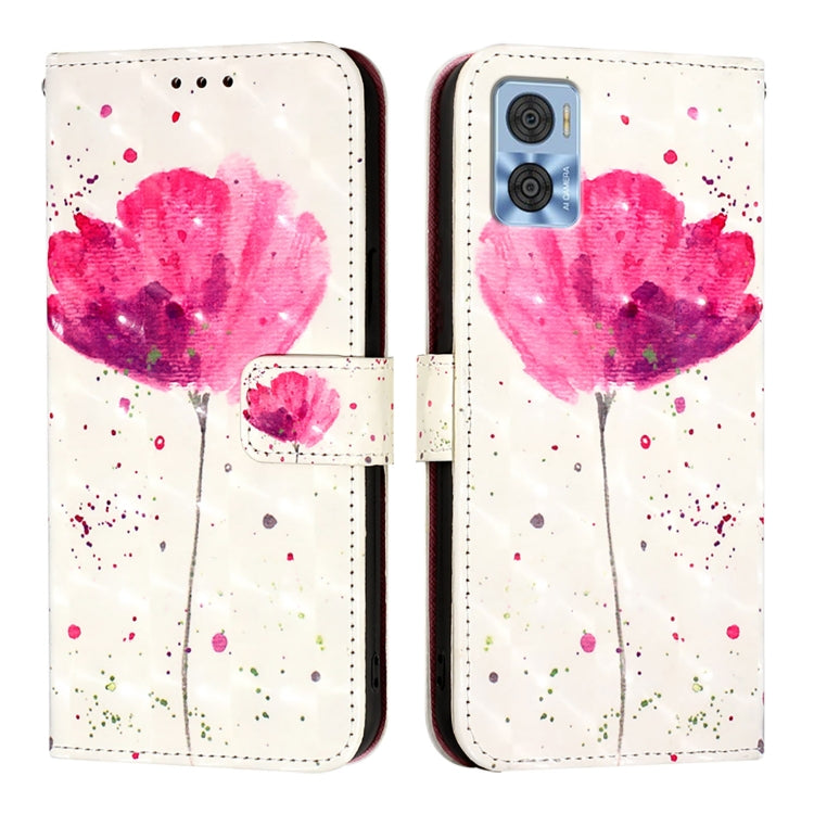 For Motorola Moto E22 / Moto E22i 3D Painting Horizontal Flip Leather Phone Case