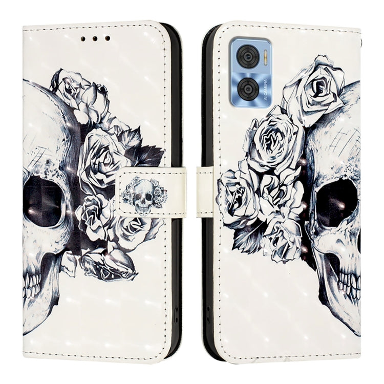 For Motorola Moto E22 / Moto E22i 3D Painting Horizontal Flip Leather Phone Case