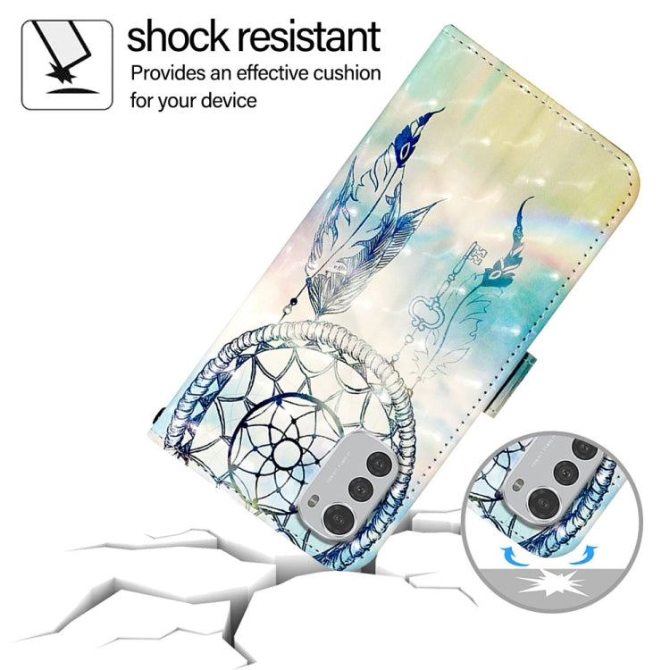 For Motorola Moto E32 Global 3D Painting Horizontal Flip Leather Phone Case