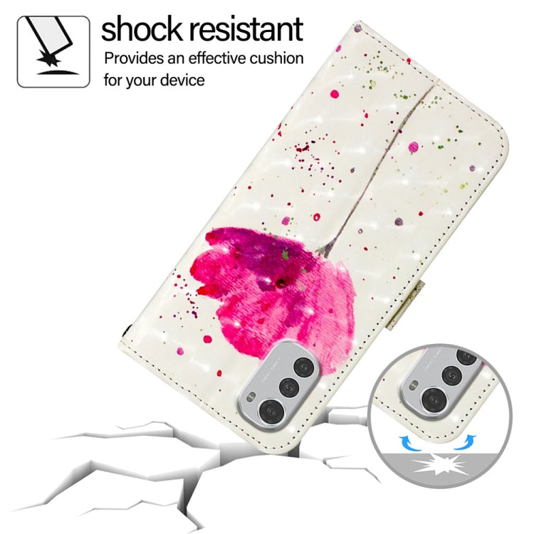 For Motorola Moto E32 Global 3D Painting Horizontal Flip Leather Phone Case