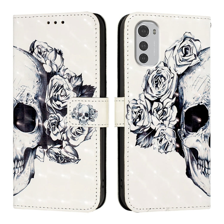 For Motorola Moto E32 Global 3D Painting Horizontal Flip Leather Phone Case