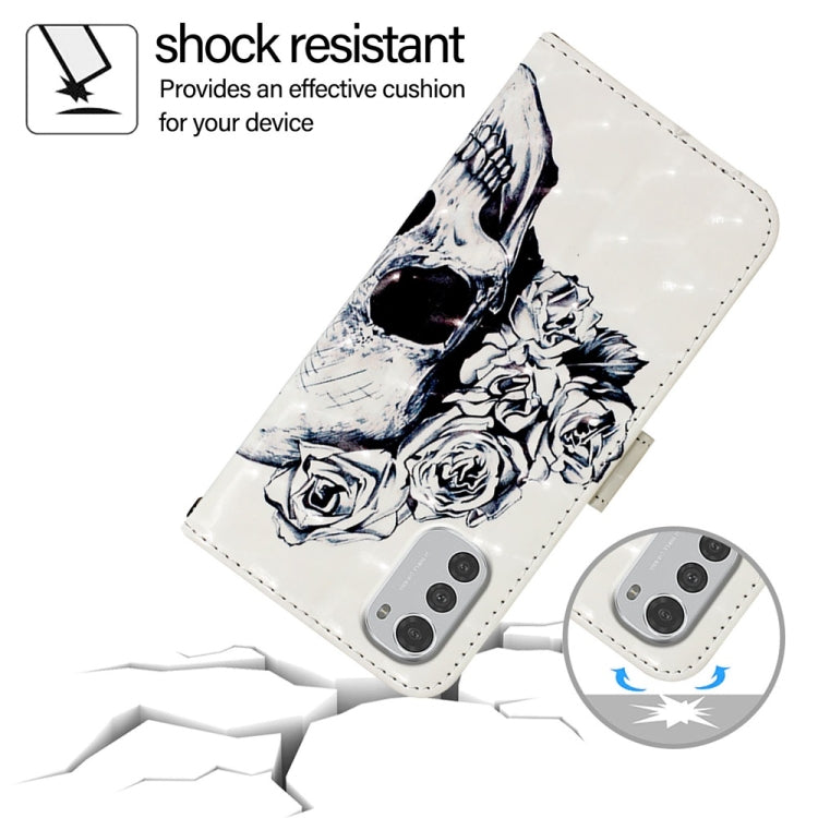 For Motorola Moto E32 Global 3D Painting Horizontal Flip Leather Phone Case